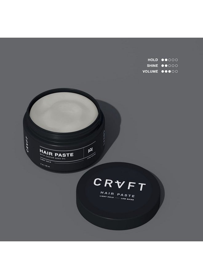 Crvft Hair Paste 2Oz | Light Hold/Low Shine [Matte] | Add Volume, Texture, & Definition | Ideal For All Hair Types & Lengths | Lightweight [Dry Paste] Styler | Made In The Usa | Paraben & Sulfate Free