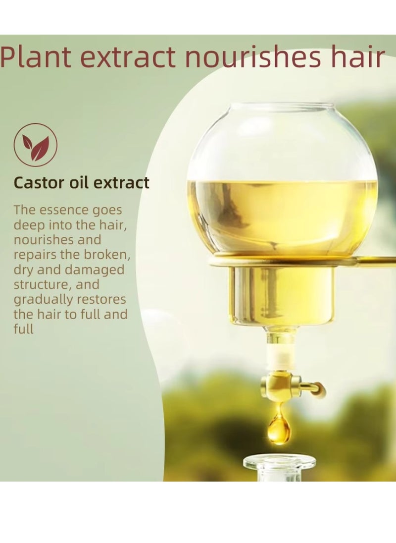 60ml Castor Oil Hair Growth Oil Silky and Smooth Castor Oil for Hair Growth Eyebrows and Eyelashes Growth Skin and Nails Repair Damaged Hair Follicles Moisturizing Hydrating Nourishing Hair Oil