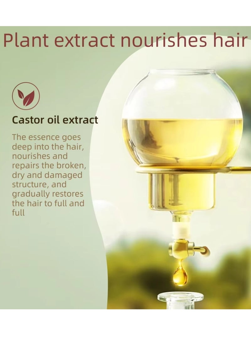 60ml Castor Oil Hair Growth Oil Silky and Smooth Castor Oil for Hair Growth Eyebrows and Eyelashes Growth Skin and Nails Repair Damaged Hair Follicles Moisturizing Hydrating Nourishing Hair Oil