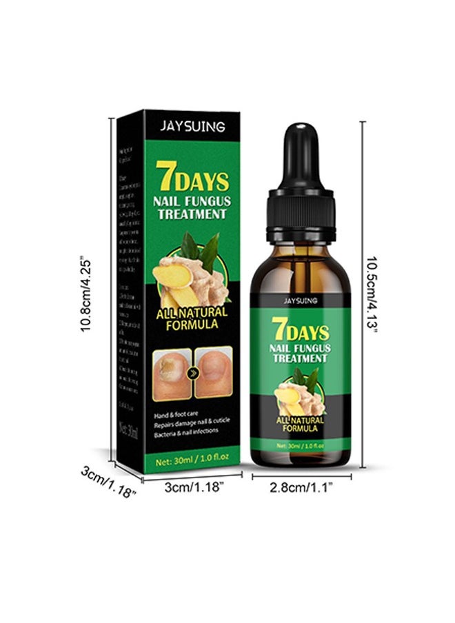 7 DAYS Nail Fungus Treatment,Ginger Nail Treatment Nail Support Nail Care, , Ginger Nail Growth Serum, Ginger Cuticle Care Oil for Nails 30ml