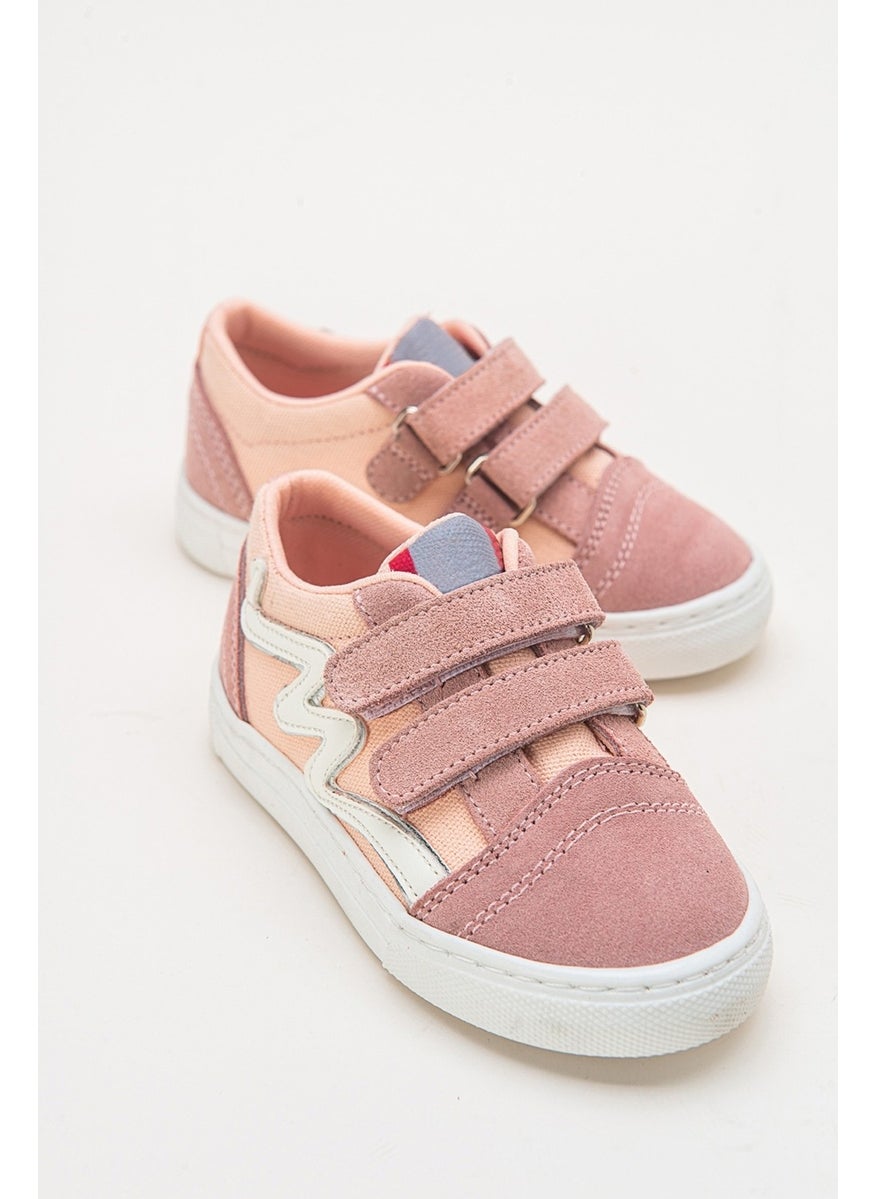 Girls Powder Genuine Leather Sneakers Shoes