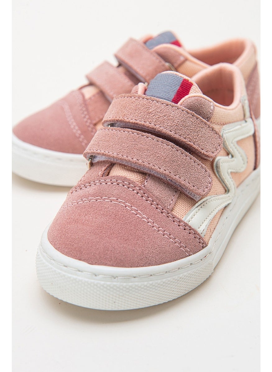 Girls Powder Genuine Leather Sneakers Shoes