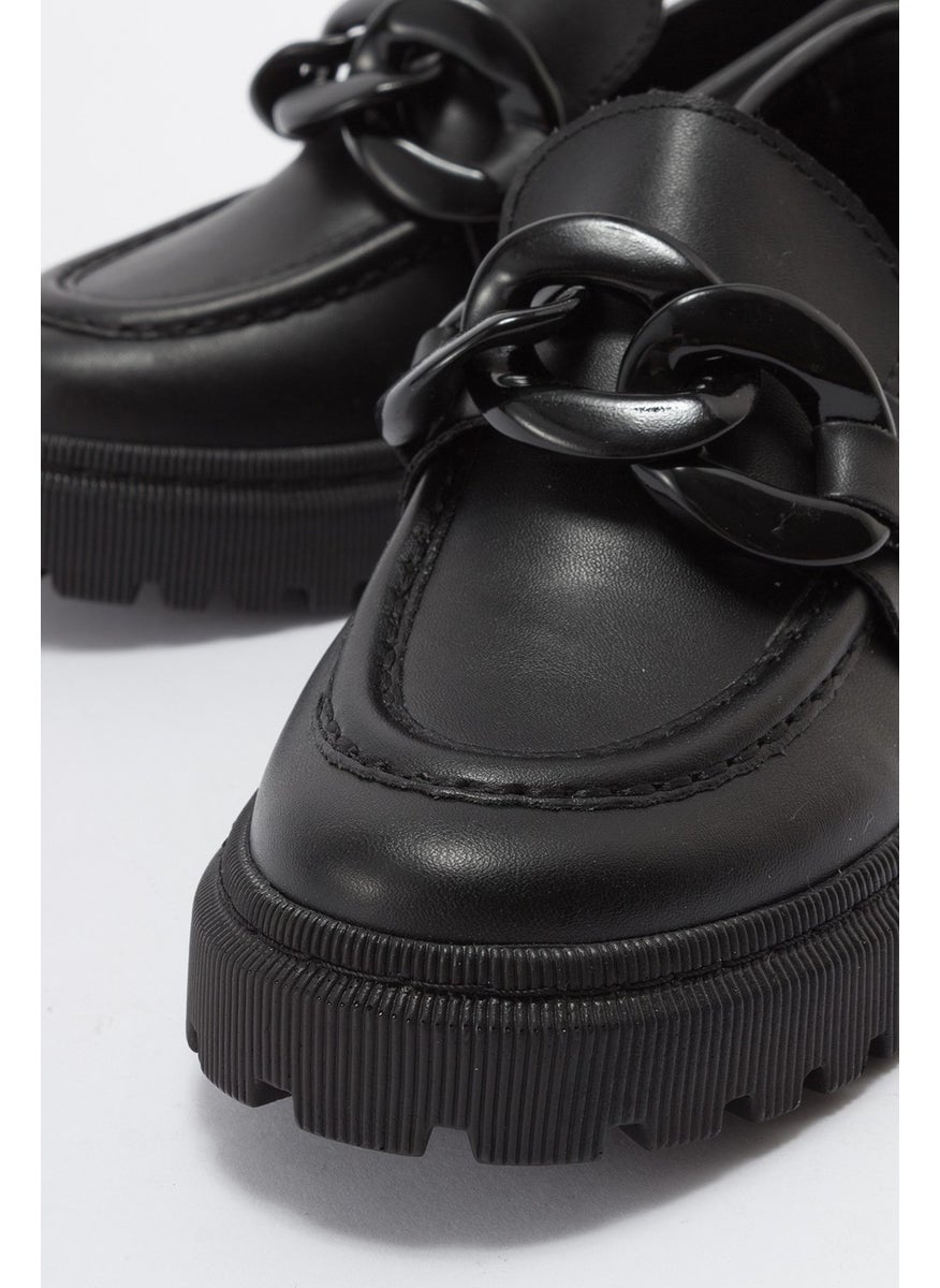 Girls Black Anatomical Loafer Shoes