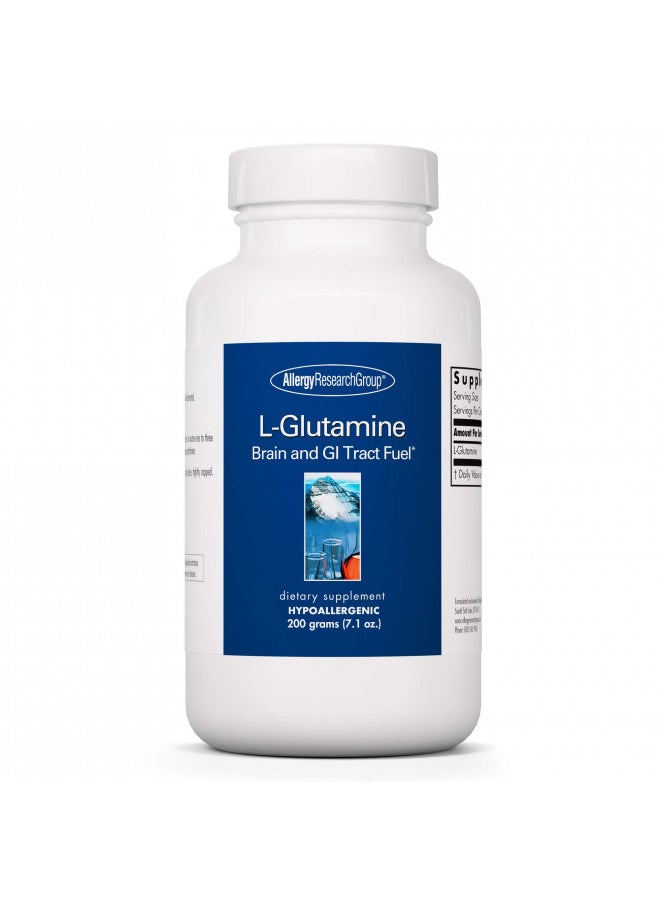 Allergy Research Group L-Glutamine Powder - Gut Health for Men & Women, Free Form Amino Acid, Pure, 4.7g Supplement - 7.1 Ounce