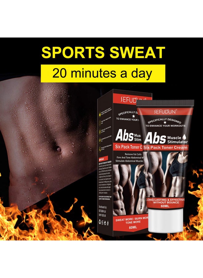 Hot Cream Fat Burner, 2Pack Cellulite Belly Fat Burning Fat Sweat Cream for Abdominal Muscles Growth, Sweat Workout Enhancer Gel Tighten Buttocks Thighs Legs Slimming Cream for Men Women