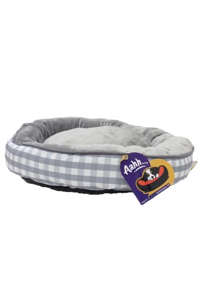 Aahh... Snuggly D50xH15cm Flannel Checkered - Grey