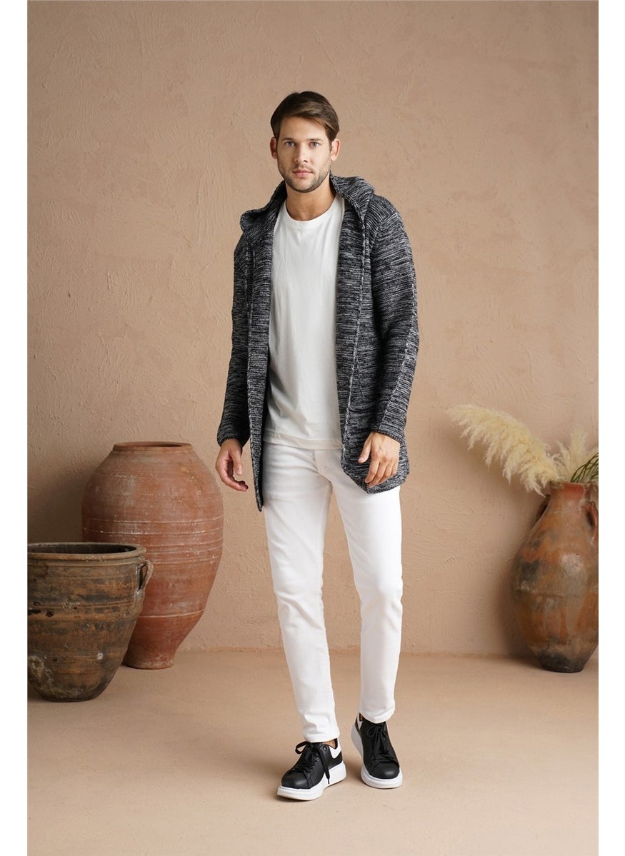 Men's Smoked Blend Hooded Knitwear CARDIGAN-HRK7721R01S