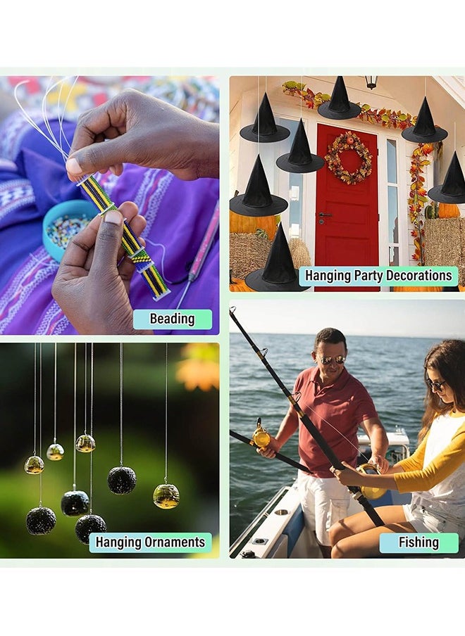 1000M Clear Fishing Line, Fishing Wire for Hanging, Nylon String Fishing Line Fluorocarbon, Strong Monofilament Fishing Wire Flexible Wear-resistant Super Pulling Force Cut Fishing Line for Hanging Decorations & Beading & Crafts & Kite etc.