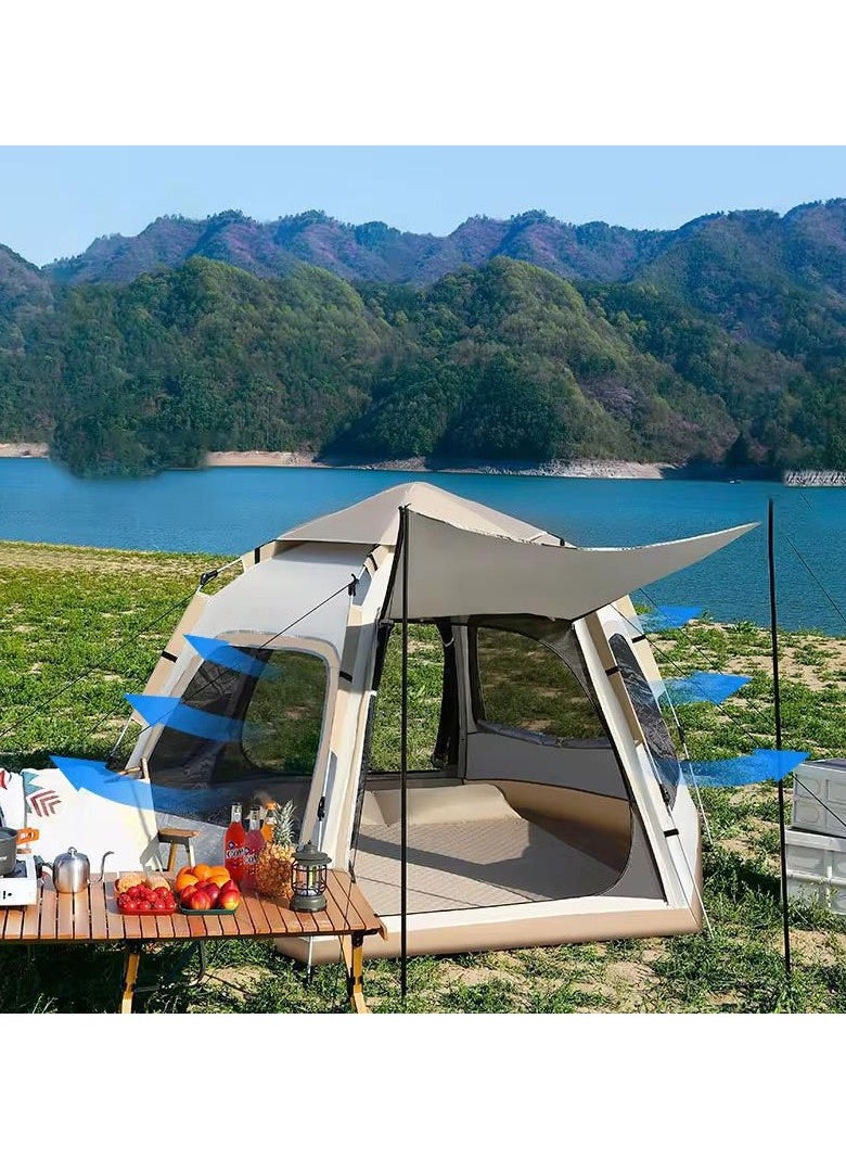 6-8 Person Automatic Camping Tent, Waterproof Outdoor Tent with UV Protection, Spacious 270x240x155CM for Family & Group Adventures