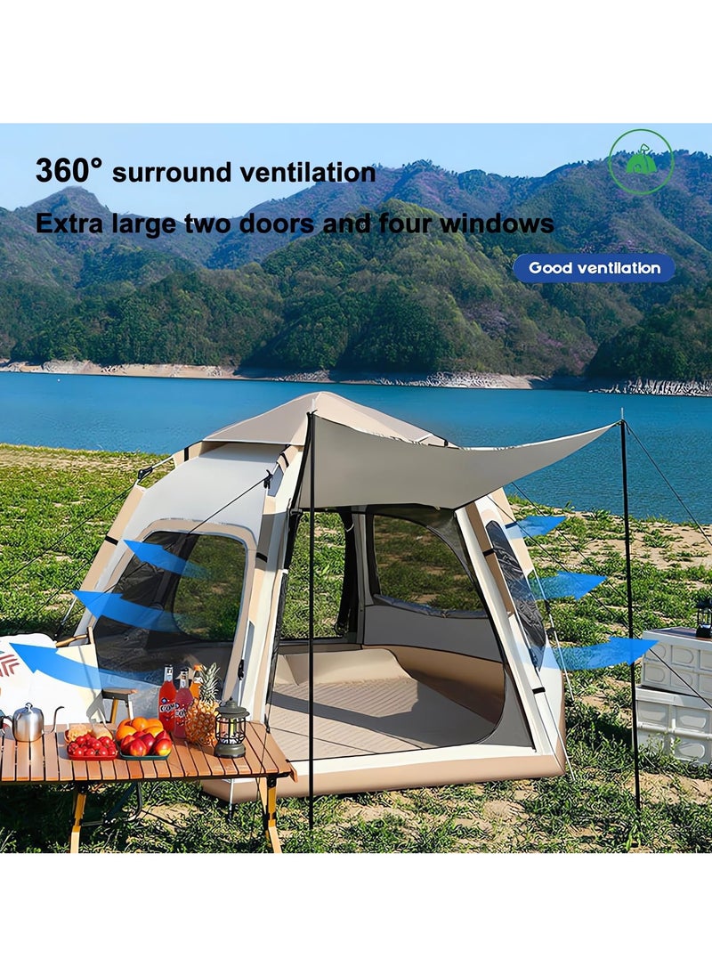 6-8 Person Automatic Camping Tent, Waterproof Outdoor Tent with UV Protection, Spacious 270x240x155CM for Family & Group Adventures