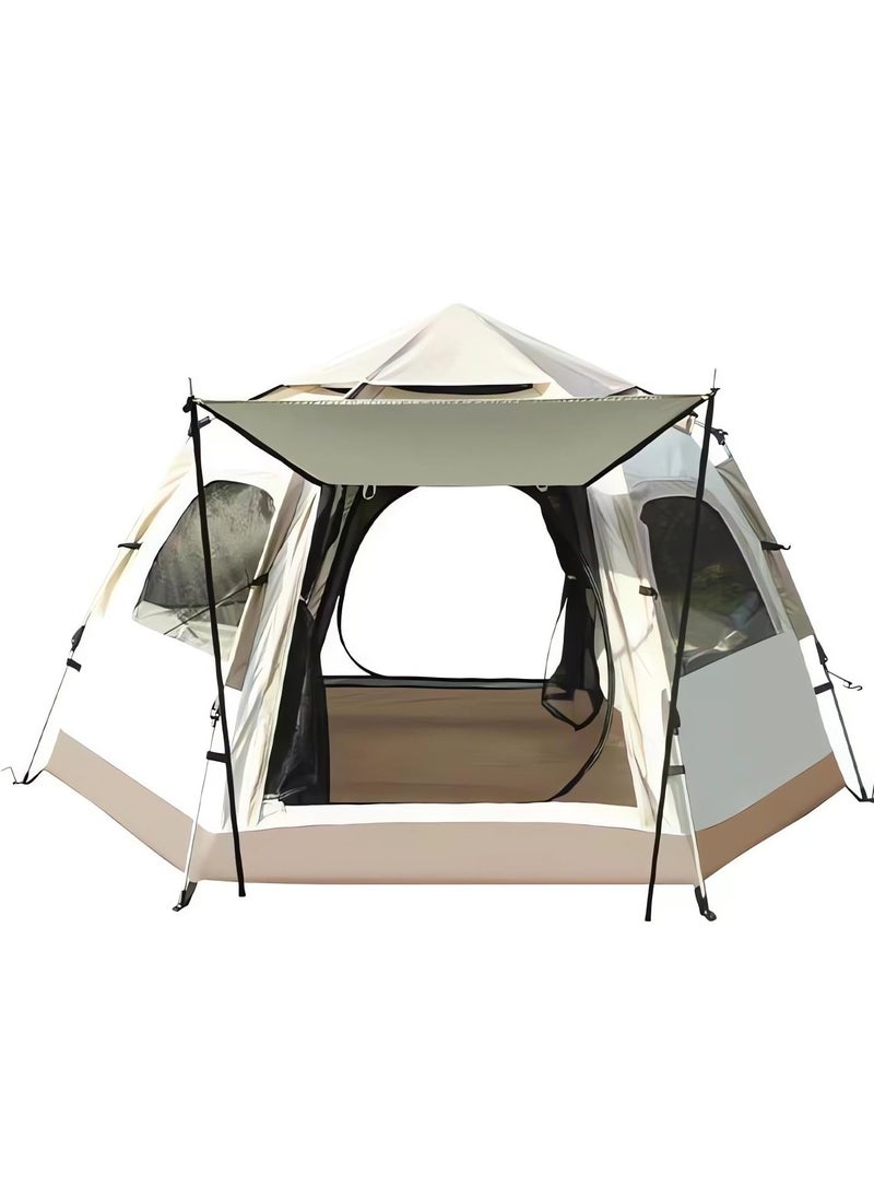 Outdoor Automatic Camping Tent for 6-8 Persons, Quick Setup Tent with Spacious Design, Waterproof, UV Protection, Size: 270x240x155CM, Ideal for Camping, Hiking, and Family Trips