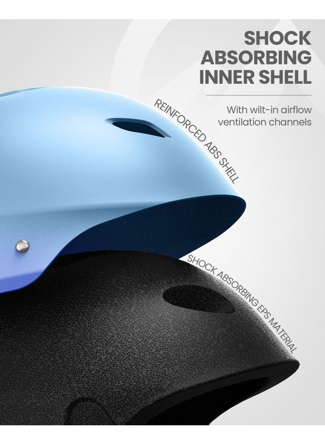 OutdoorMaster Kelvin Ski Helmet - Snowboard Helmet for Men, Women & Youth (Gradient Blue,M)