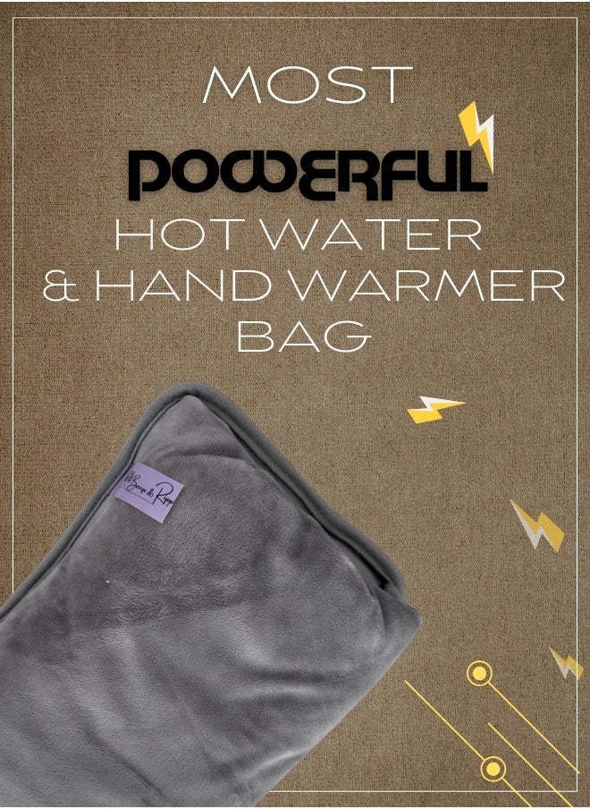 Breeze & Ripplez™ Dual comfort electric rechargeable heating water bag soft fleece cover for pain relief advanced leak proof technology fast heating large size