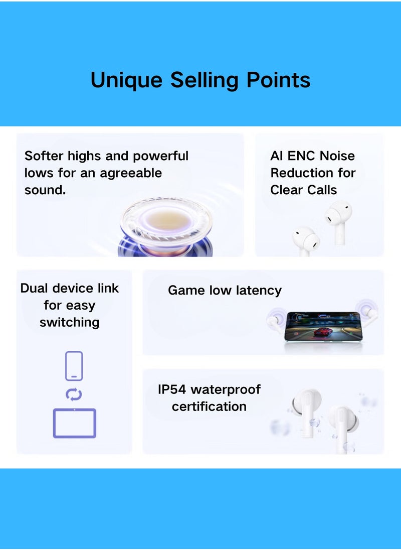 X7 Lite Wireless Earbuds - Noise Cancelling, Hi-Fi Audio, 24-Hour Battery, Fast Charging, Waterproof, Bluetooth 5.0 for Sports, Travel, and Work
