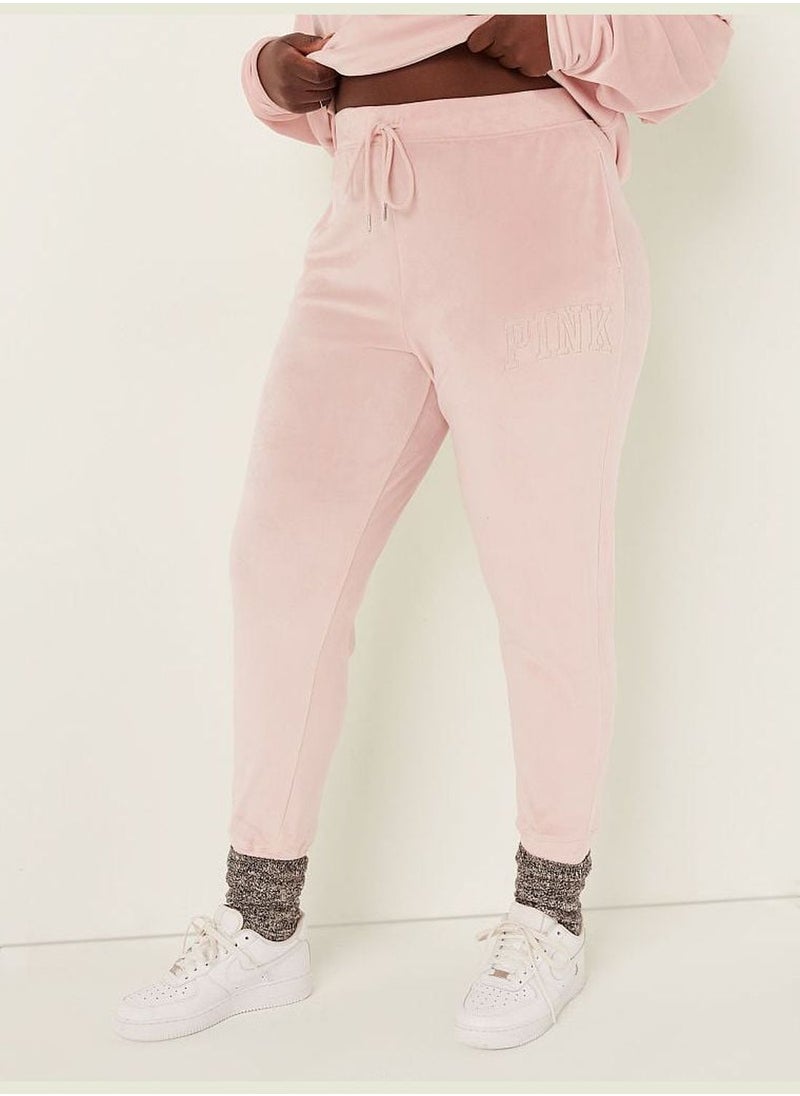 High Waist Velour Jogger