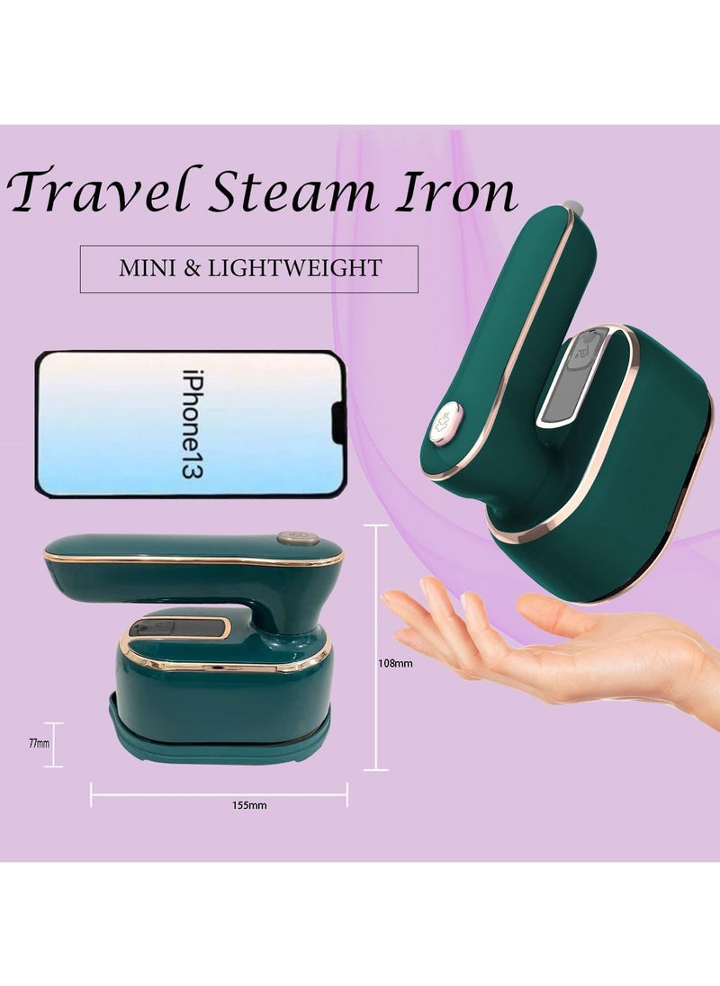 High-Power Mini Steam Iron - Portable Handheld Garment Steamer for Travel & Clothes