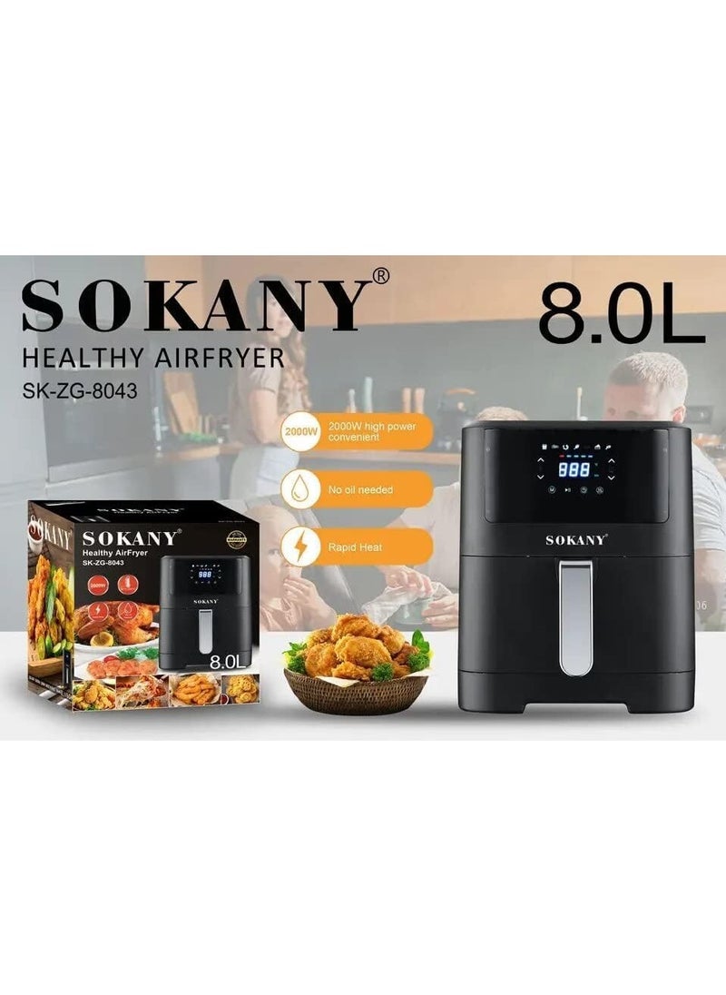 Sokany SK-ZG-8043 8 Liter 2000W Air Fryer