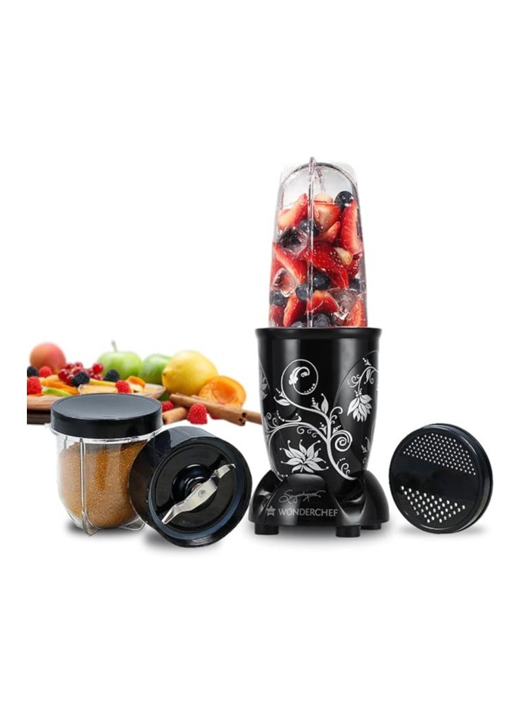 Wonderchef Nutri-blend Mixer, Grinder & Blender | Powerful 400W 22000 RPM motor | Stainless steel Blades | 2 unbreakable jars