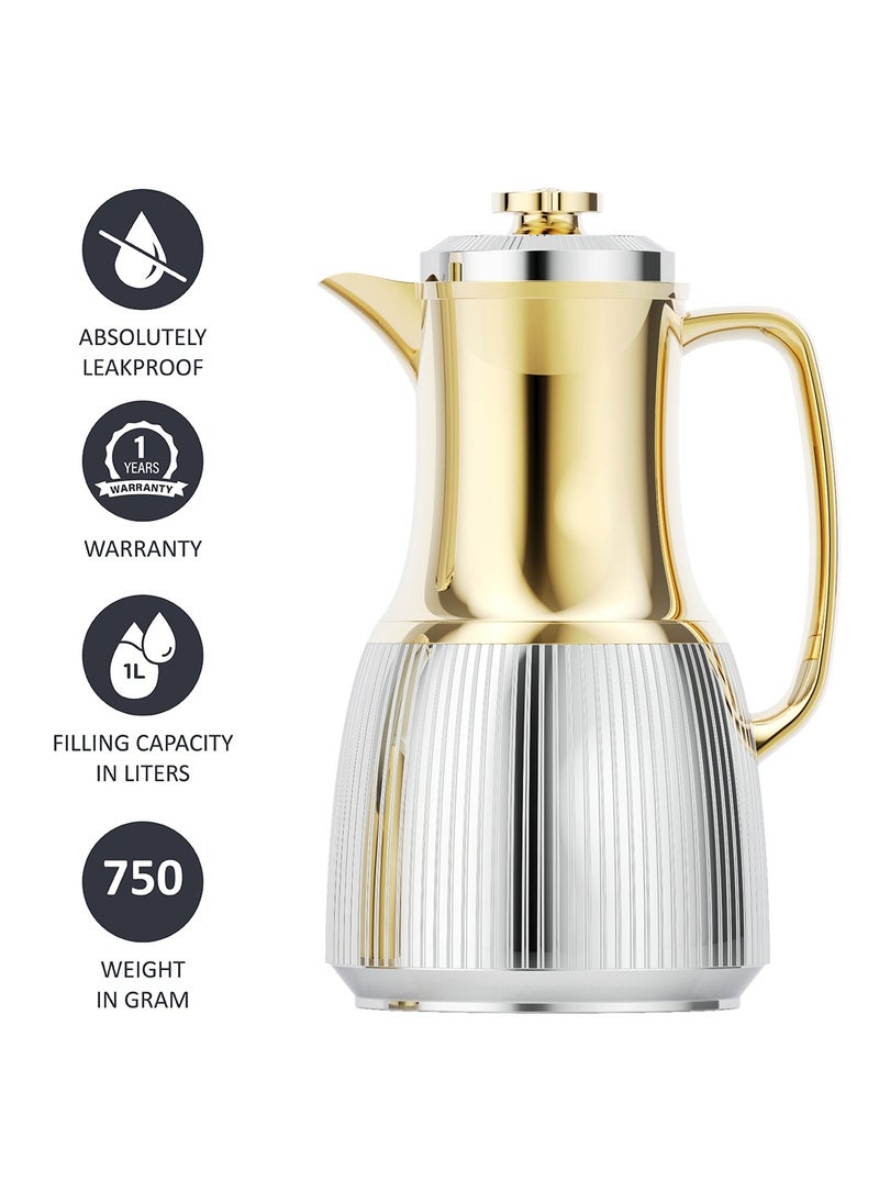 Set of 2 Flask 1L Capacity Leakproof 1-Year Warranty
