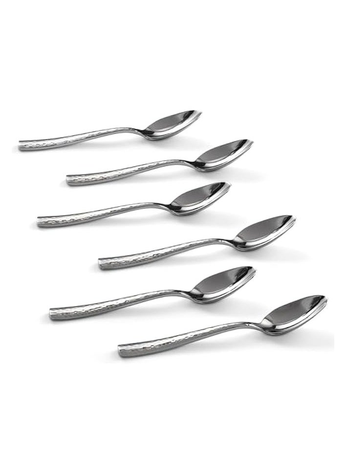 Spoons, Stainless Steel Teaspoons, Coffee Stirring Spoons, Dessert Spoons, 4.6Inch Mini Coffee Spoons, Demitasse Coffee Serveware, Coffee Accessories for Dessert, Coffee, Tea, Set Of 6