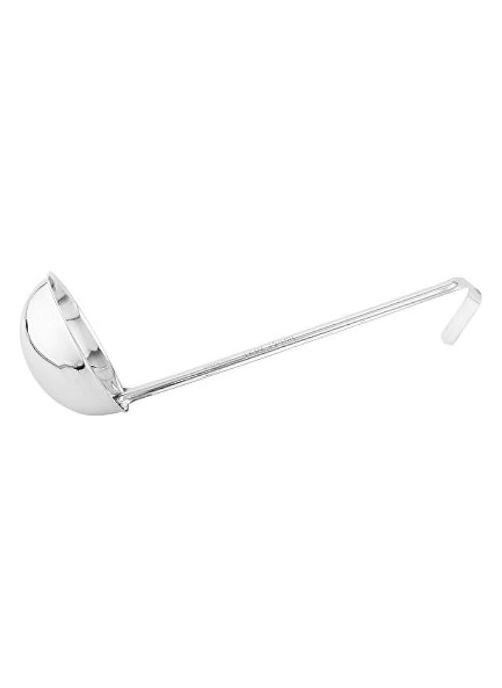 Stainless Steel Serving Ladle, Serving Spoon - Hook Handle - Heavy Duty, Commercial Grade - 12 oz - 1ct Box