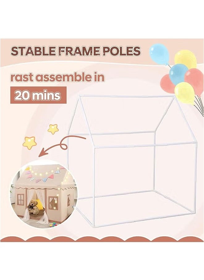 Children Play Tent House Indoor And Outdoor Game Tents, Large Children'S Tent House Boys And Girls Toys, With Decorative Lights And Banners (Random Styles), Suitable For Over 3 Years Old