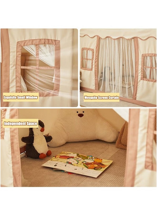 Children Play Tent House Indoor And Outdoor Game Tents, Large Children'S Tent House Boys And Girls Toys, With Decorative Lights And Banners (Random Styles), Suitable For Over 3 Years Old