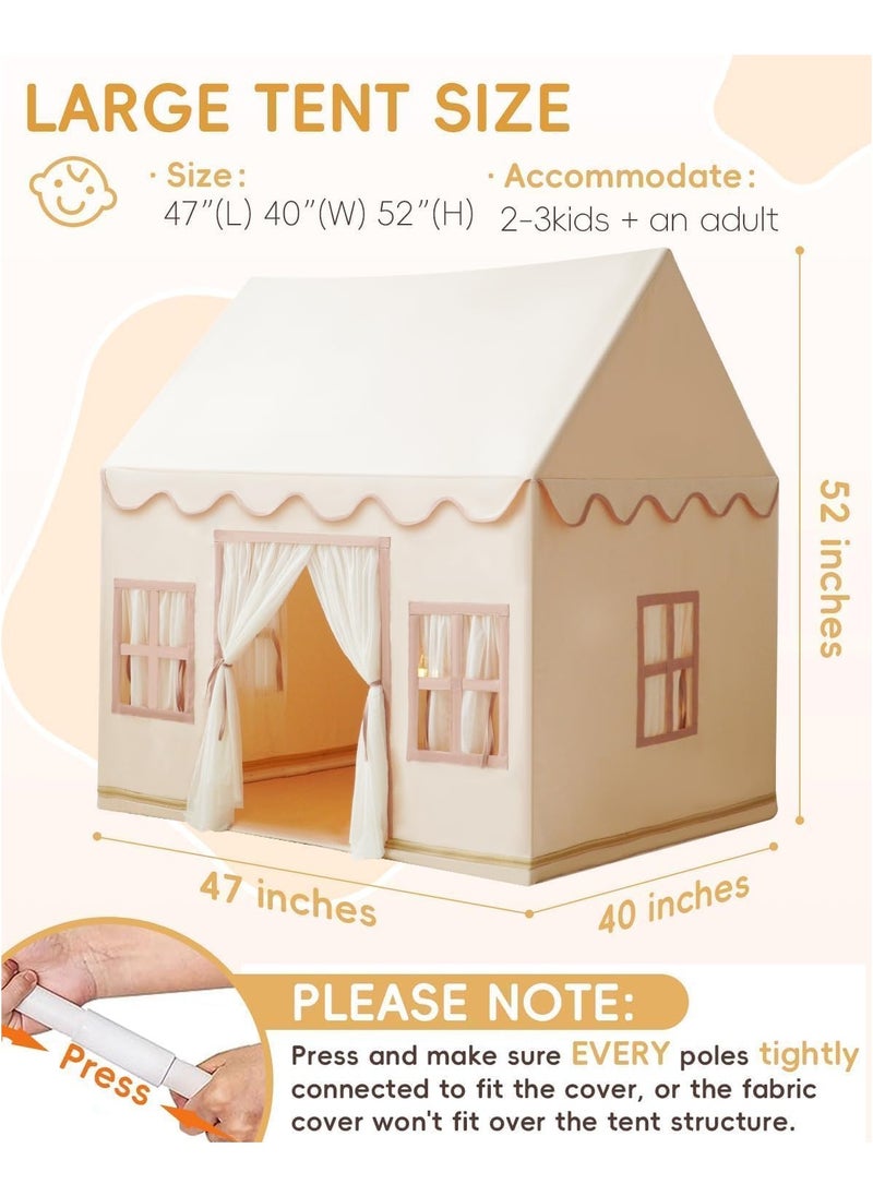 Kids Tent – Neutral Cream Castle For Indoor And Outdoor Play