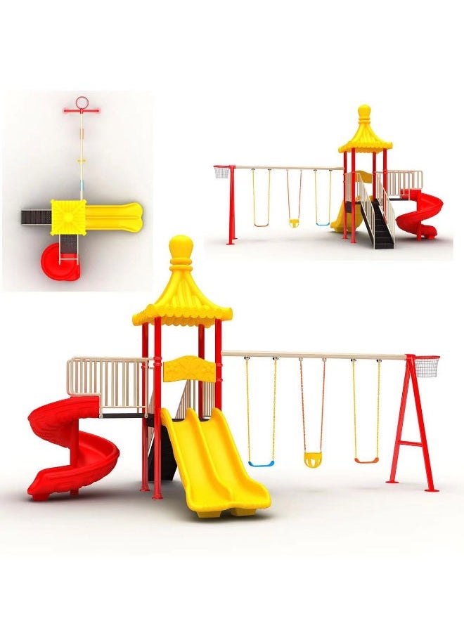 Playground Children Slide And Swing Set Play Set Outdoor Playground