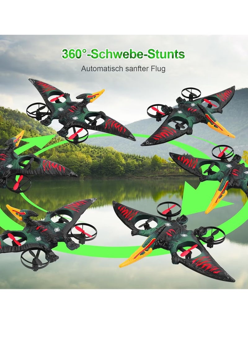 RC Aeroplane 2.4GHz Remote Controlled Aeroplane L0713 Quadcopter, Floating Fighter Aircraft RTF for Beginners, Children & Adults, USB Charging, Green – Easy to Fly, Fun for All Ages