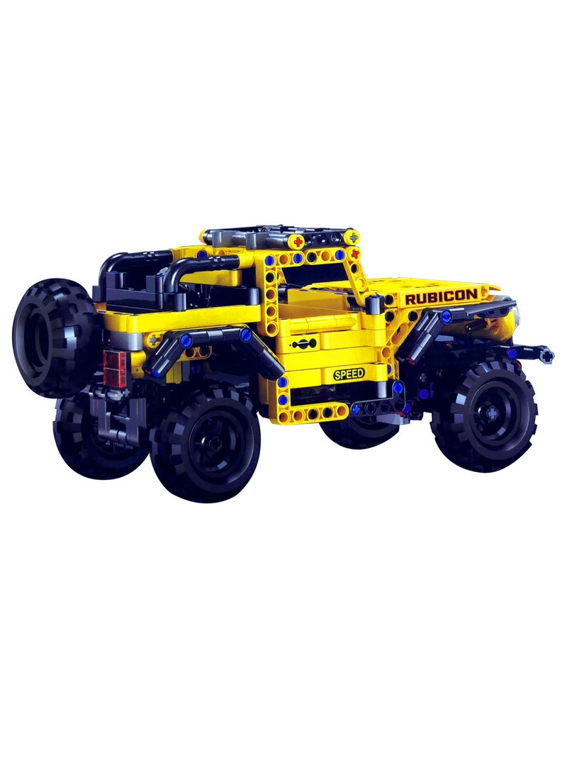 Off-Road Wrangler Pickup Car MOC Technique Building Blocks Set and Engineering Toy Model，Collectible Jeep Model Cars Kits for Adult and Kid ( 582 Pcs Blocks)