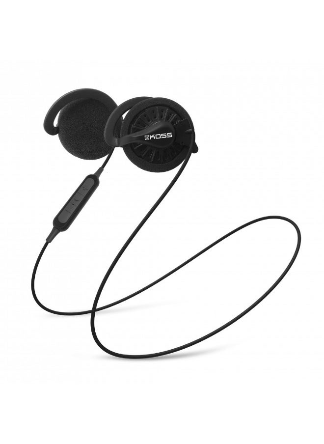 Koss KSC35 Wireless Bluetooth Ear Clip Headphones, in-Line Microphone with Remote, 6+ Hour Battery Life, Black