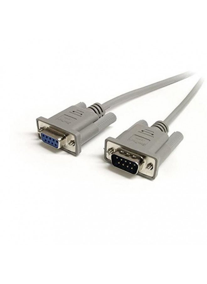 StarTech.com 10 ft Straight Through Serial Cable - M/F - Serial extension cable - DB-9 (M) to DB-9 (F) - 10 ft - gray - MXT10010