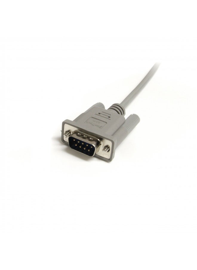StarTech.com 10 ft Straight Through Serial Cable - M/F - Serial extension cable - DB-9 (M) to DB-9 (F) - 10 ft - gray - MXT10010