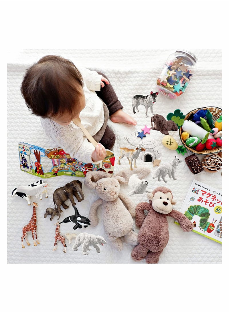 10Pcs Polar Animals Figurines, SYOSI Arctic Animal Toy Figurines Set, Realistic Animal Models, Arctic Circle Ocean Sea Animal Figurines Playset for Kids, Educational Toys