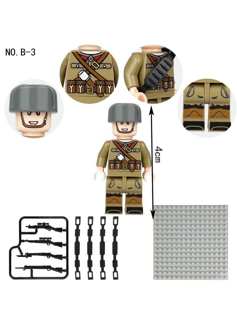 Phalanx B-3, Soldier Miniature Toys, Military Figures Usa Uk Germany Figures Battle Set, Wwii Mini Figures Building Blocks Children'S  Toys