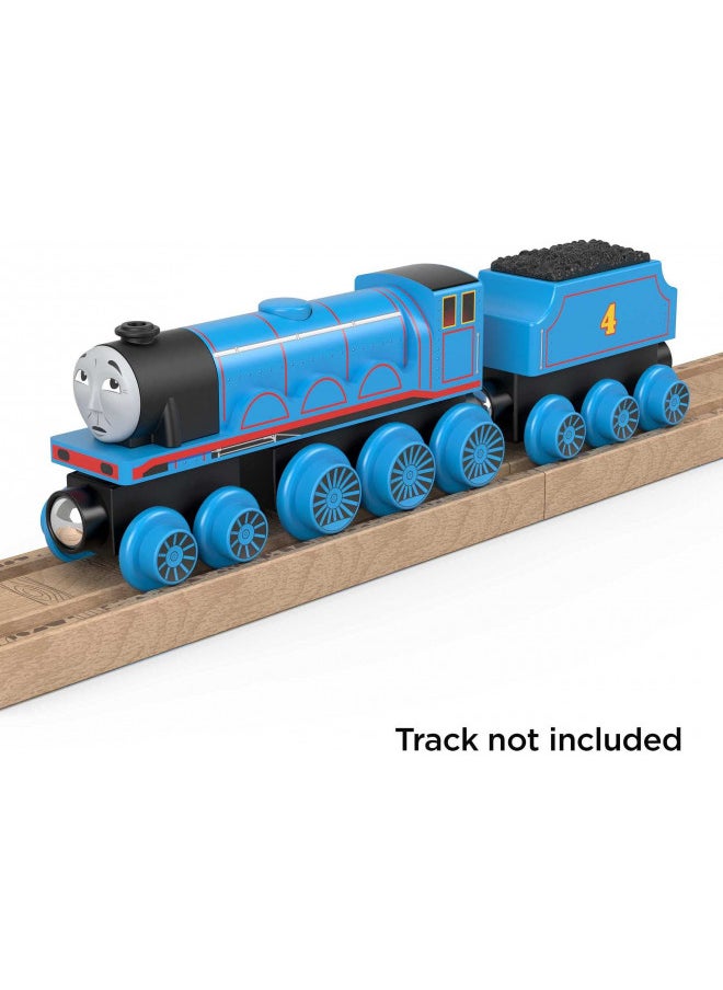 Thomas & Friends Wooden Railway Toy Train Gordon Push-Along Wood Engine & Coal Car For Toddlers & Preschool Kids Ages 2+ Years