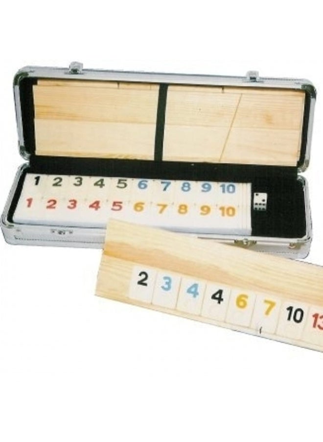 CHH Deluxe Rummy with Wooden Racks in Aluminum Case