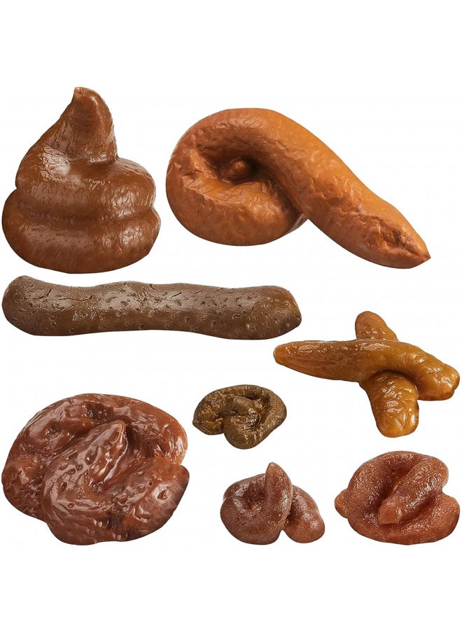 Boao 8 Pieces Fake Poop Floating Poo Prank Realistic Fake Turd Fake Dog Poo Lifelike Poo Toy Gags and Practical Joke Toys for April Fools' Day Prank Halloween Party Supplies (Multiple Shape)