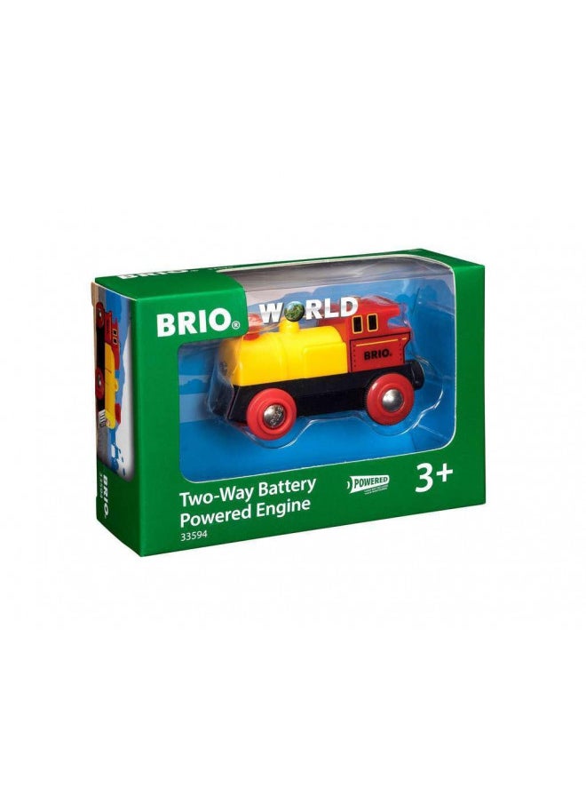 BRIO World - 33594 Two-Way Battery-Operated Engine | Train Toy for Kids Ages 3 and Up