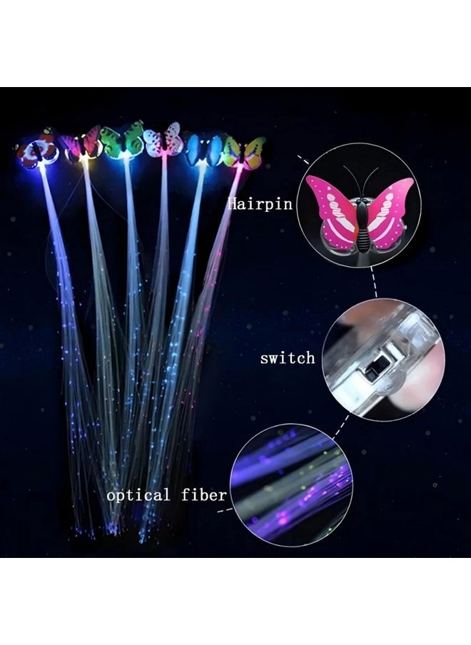 Led Hair Extensions For Parties - Dance Party Fashion Accessory, Gift For Women'S Day, Christmas Day, New Year - Sister, Kids, Friends (2 Piece)