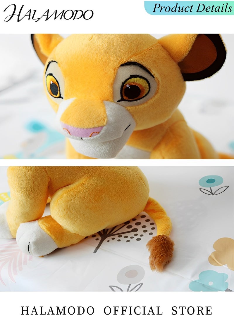 Kid's Simba Toy with Fuzzy Texture and Embroidered Details King Lion Medium Soft Toy as Great Gift for All Boys & Girls