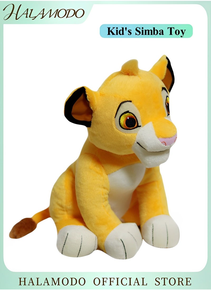 Kid's Simba Toy with Fuzzy Texture and Embroidered Details King Lion Medium Soft Toy as Great Gift for All Boys & Girls