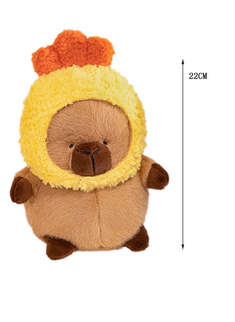 22 CM Cute Capibara Plush Toy Soft Stuffed Animal Doll For Girls And Boys All Ages Gift（Style 3）