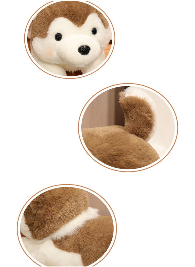 30 CM Simulation Husky Plush Toy Soft Stuffed Cute Cartoon Dog Doll For Girls And Boys All Ages Gift（Style 2）