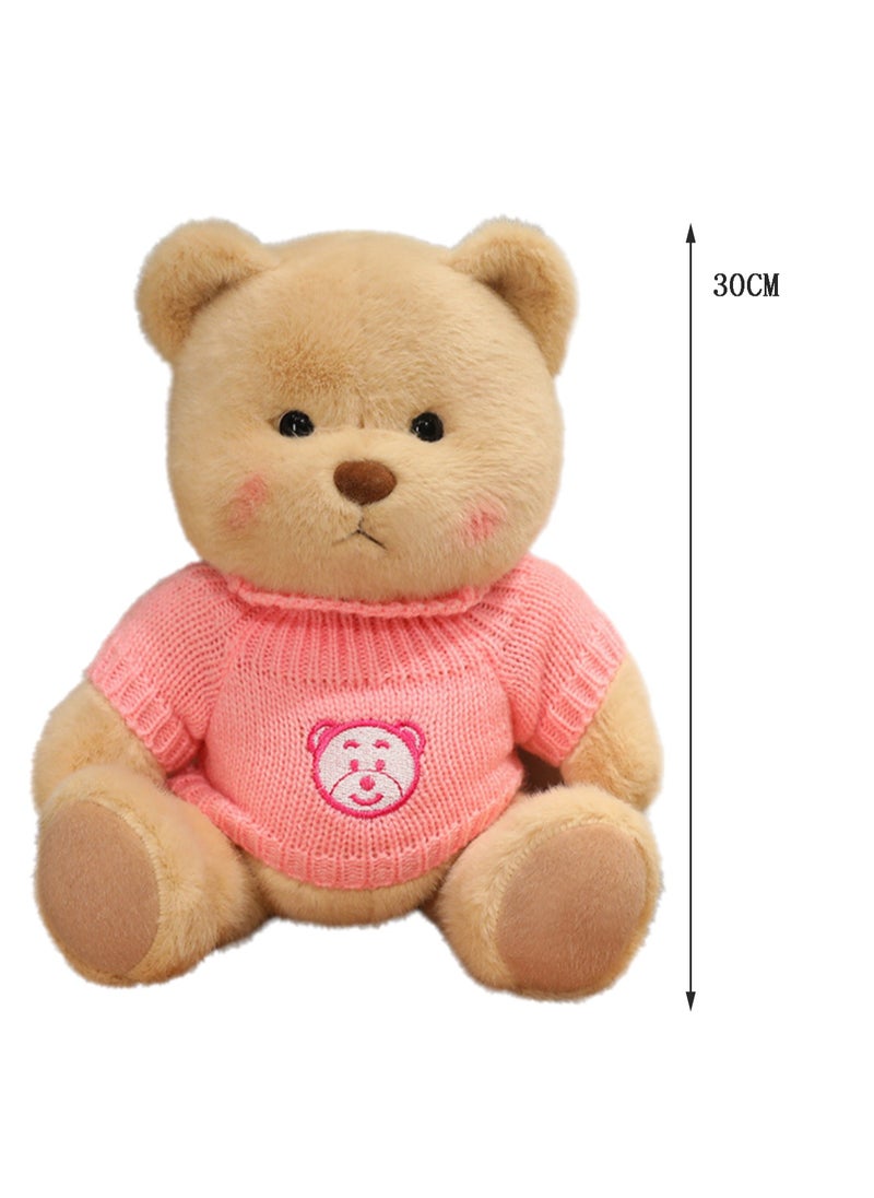 30 CM Cute Cartoon Bear Plush Toy Soft Stuffed Movable joints Doll For Girls And Boys All Ages Gift（Style 3）