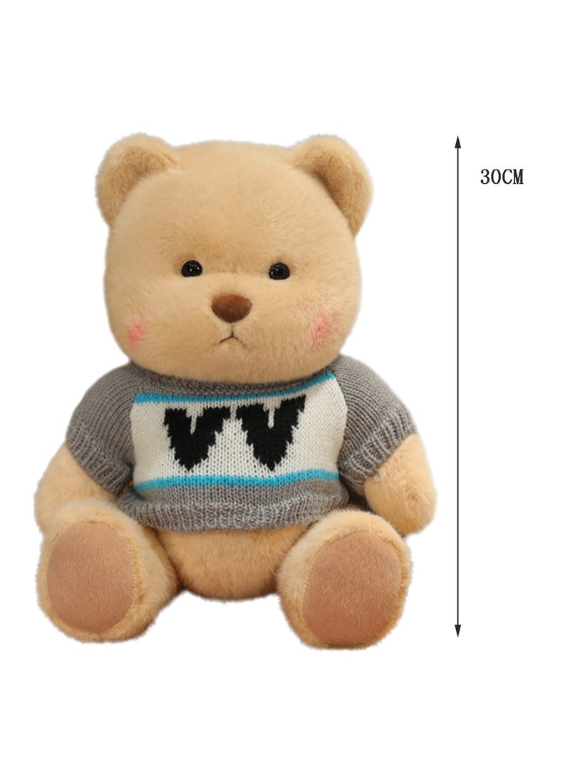 30 CM Cute Cartoon Bear Plush Toy Soft Stuffed Movable joints Doll For Girls And Boys All Ages Gift（Style 5）