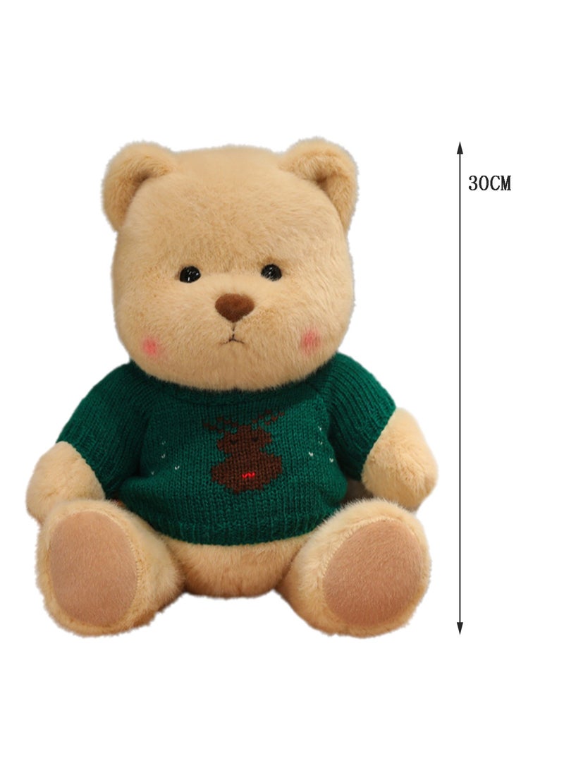 30 CM Cute Cartoon Bear Plush Toy Soft Stuffed Movable joints Doll For Girls And Boys All Ages Gift（Style 8）