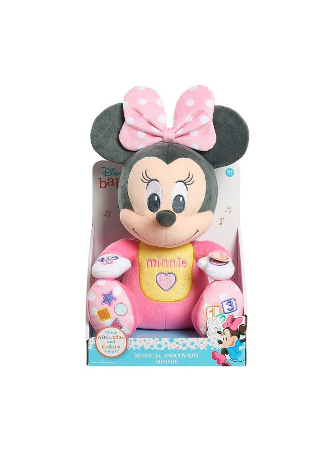 Musical Discovery Plush Minnie Mouse With Sounds And Phrases, Sings Abcs, 123S, And Colors Songs, Kids Toys For Ages 06 Month By Just Play