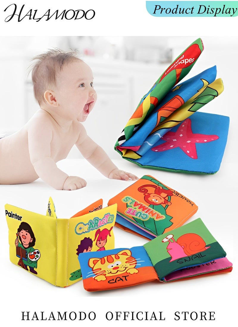 6PCS Baby First Soft Book Set Baby Bath Books Nontoxic Fabric Baby Cloth Books Early Education Toys Infants and Kids Perfect for Baby Shower